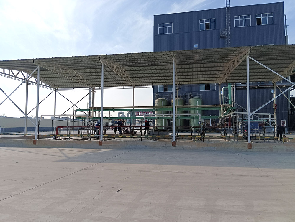 Underground tank area